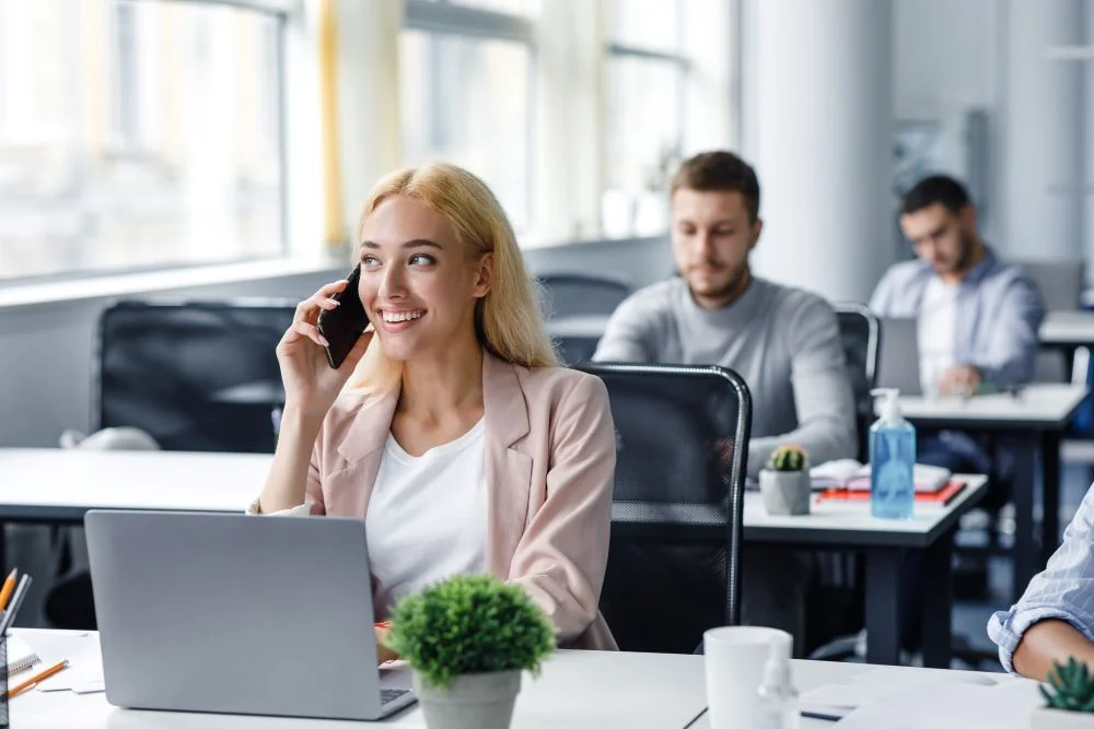 Businesswoman talking on the phone